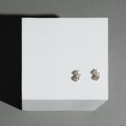 Duo of Pear-shaped diamond earring 