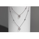  Delicate Layered Necklace  (Pear-shaped and Emerald-shaped diamonds)