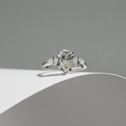 Pear Trilogy Diamond Ring